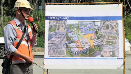 橋科區段徵收公共工程分六個標案，目前均已進入完工階段，主要道路將於114年12月26日啟用。