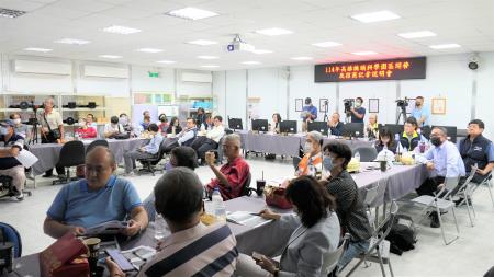 南服中心14日偕同國土署南工分署、南科管理局，以及高雄市政府經發局，說明橋科園區招商及整建進度。